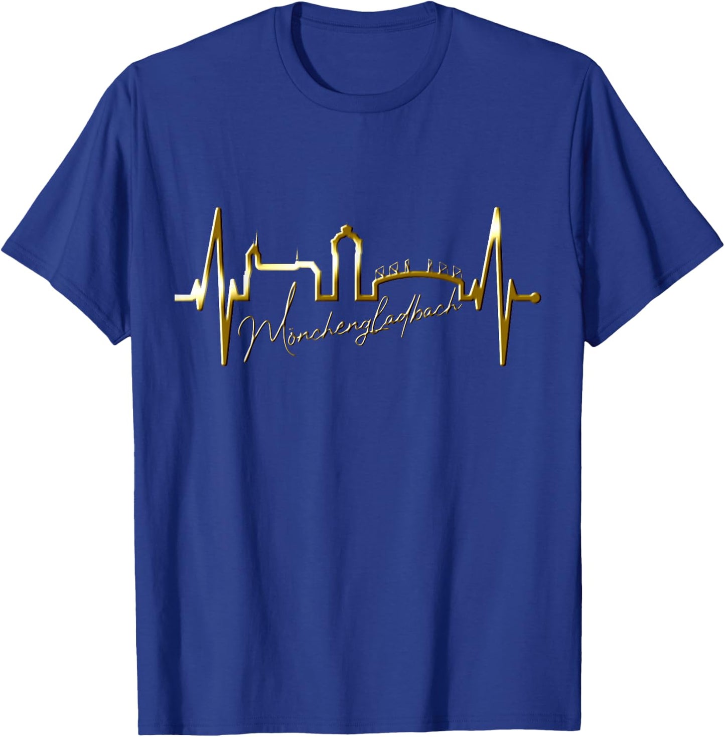 Mönchengladbach Skyline Herzschlag Fan Liebe Mönchengladbach T-Shirt - T-Shirt | Royal