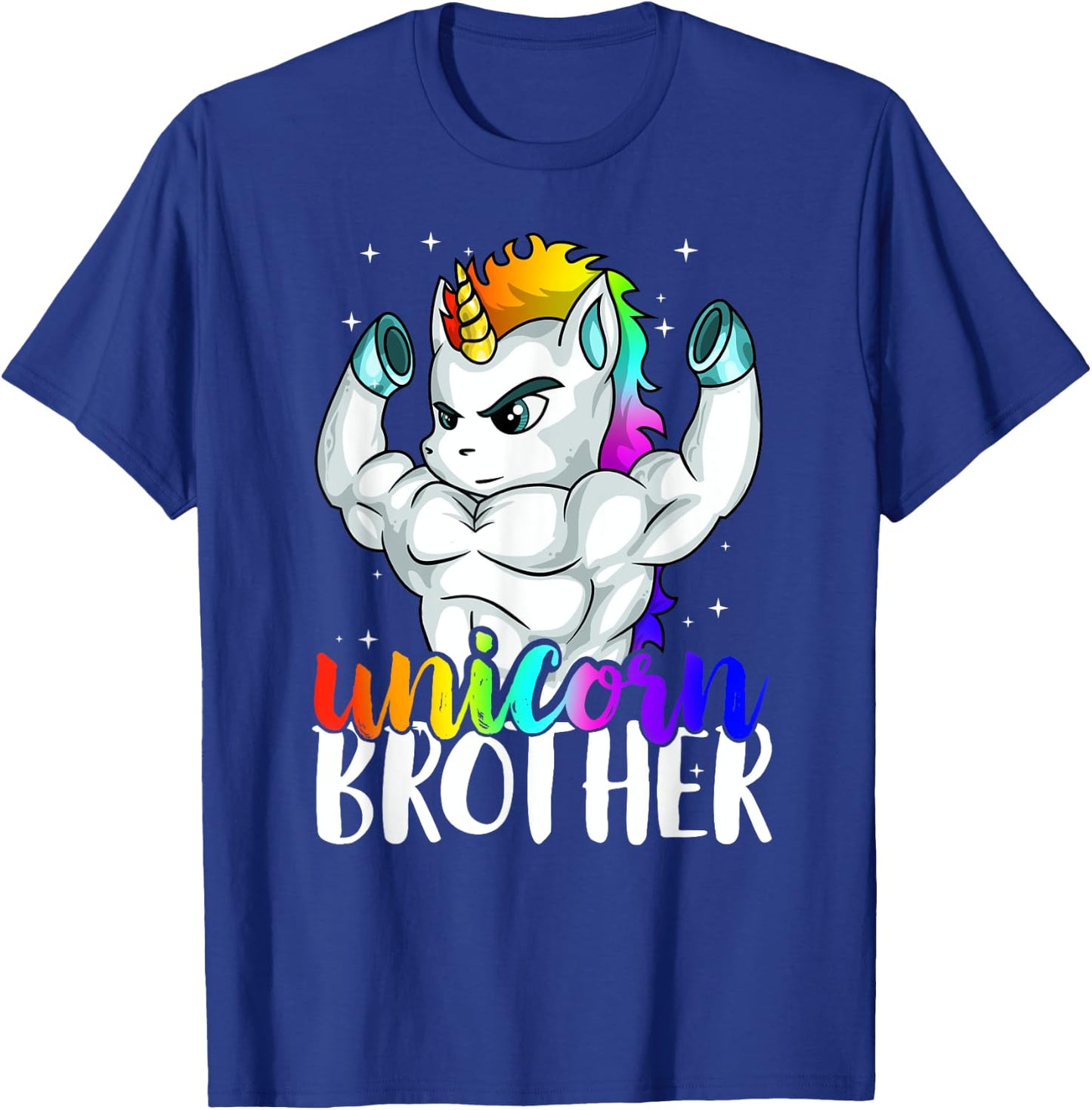 Unicorn Brother Sister to Big Bro Brothercorn Christmas Gift T-Shirt - T-Shirt | Royal