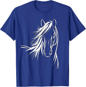 Magical and Funny Horse lover Gifts -Kids, Girls Horse Silhouette Graphic , Black, Small, Short Sleeve T-Shirt - T-Shirt | Royal