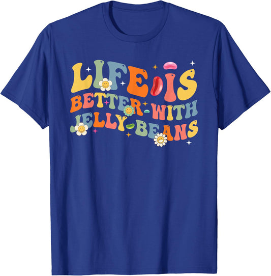Funny Life Is Better With Jelly Beans Candy Jellybean Lover T-Shirt - T-Shirt | Royal