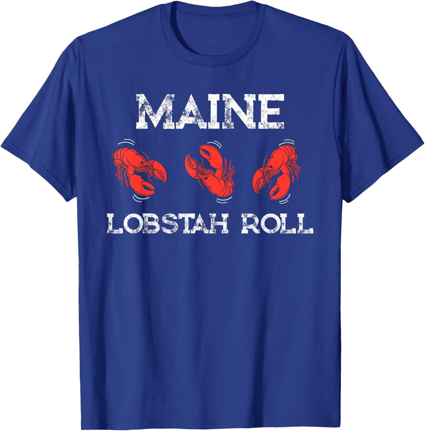 Maine Lobster Roll Funny Lobstah Retro Rolling Lobsters T-Shirt - T-Shirt | Royal