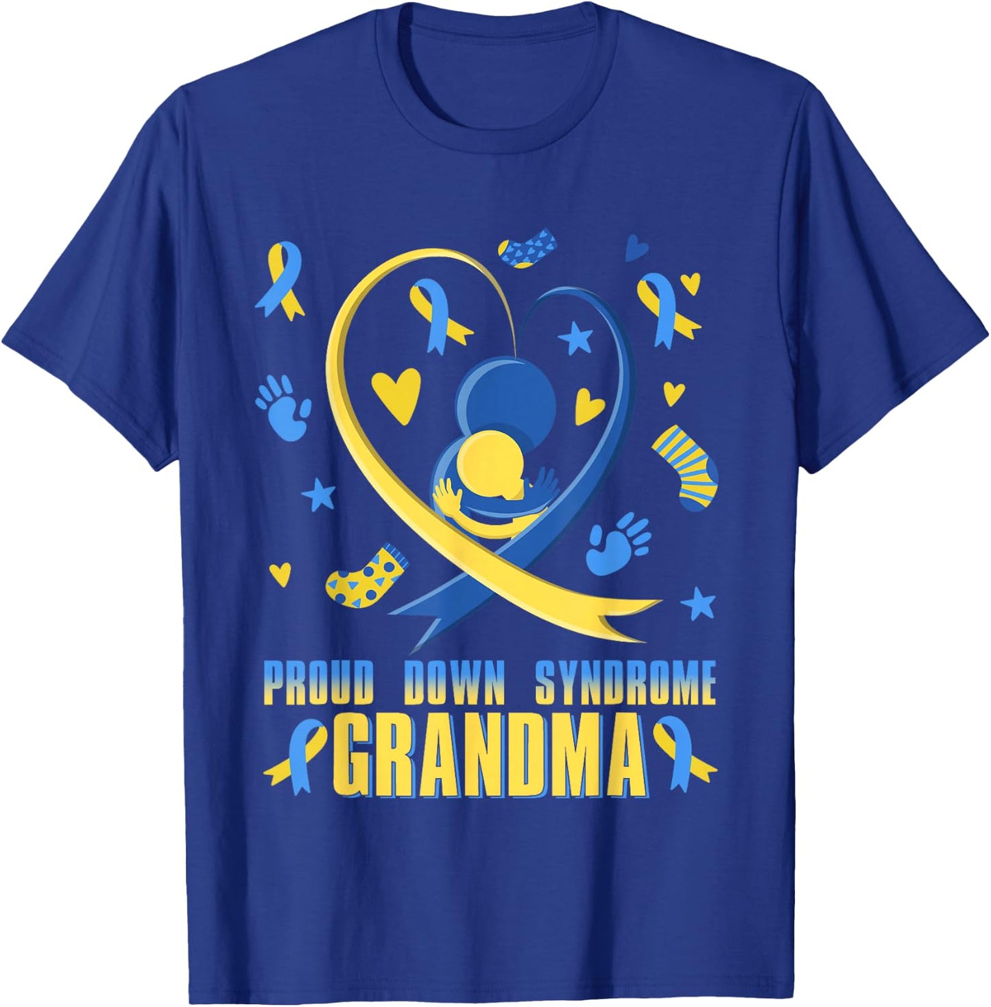 Proud Down Syndrome Grandma Down Syndrome Awareness Family T-Shirt - T-Shirt | Royal