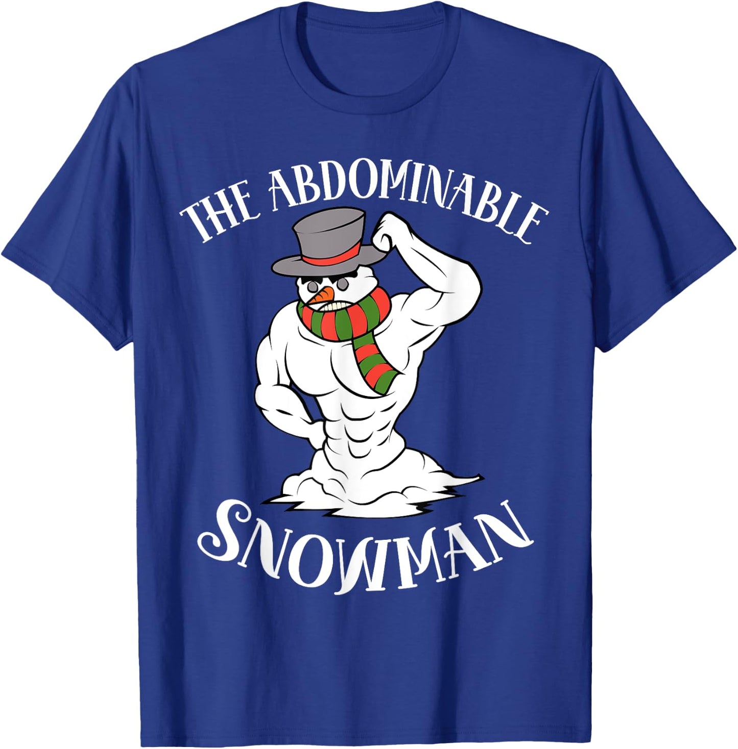 Funny Christmas Workout Xmas Abominal Snowman Abdominal Gift T-Shirt - T-Shirt | Royal