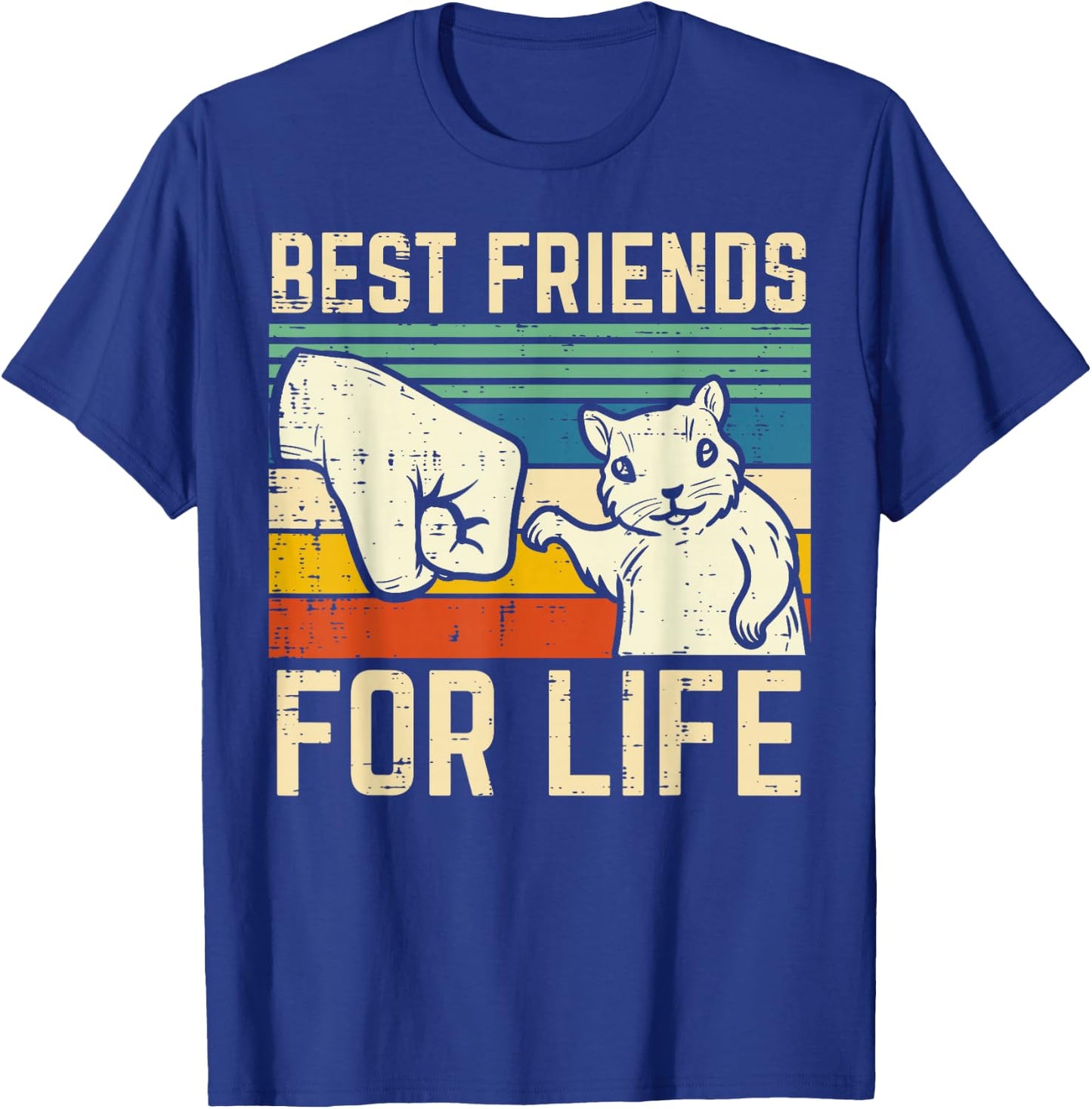 Squirrel Fist Bump Best Friends For Life Retro Men Women Kid T-Shirt - T-Shirt | Royal