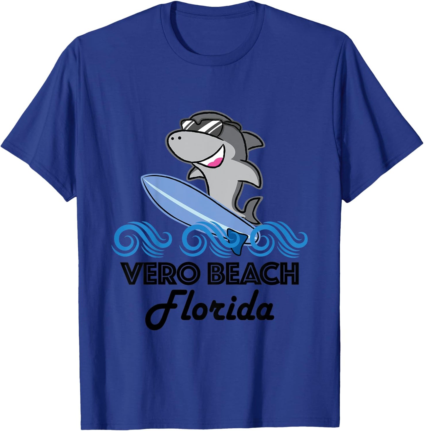 Kids Vero Beach Florida Funny Shark T-Shirt - T-Shirt | Royal