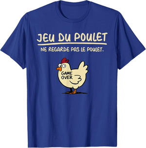 Chicken Don't Look At The Chicken Game, Black, S T-Shirt - T-Shirt | Royal