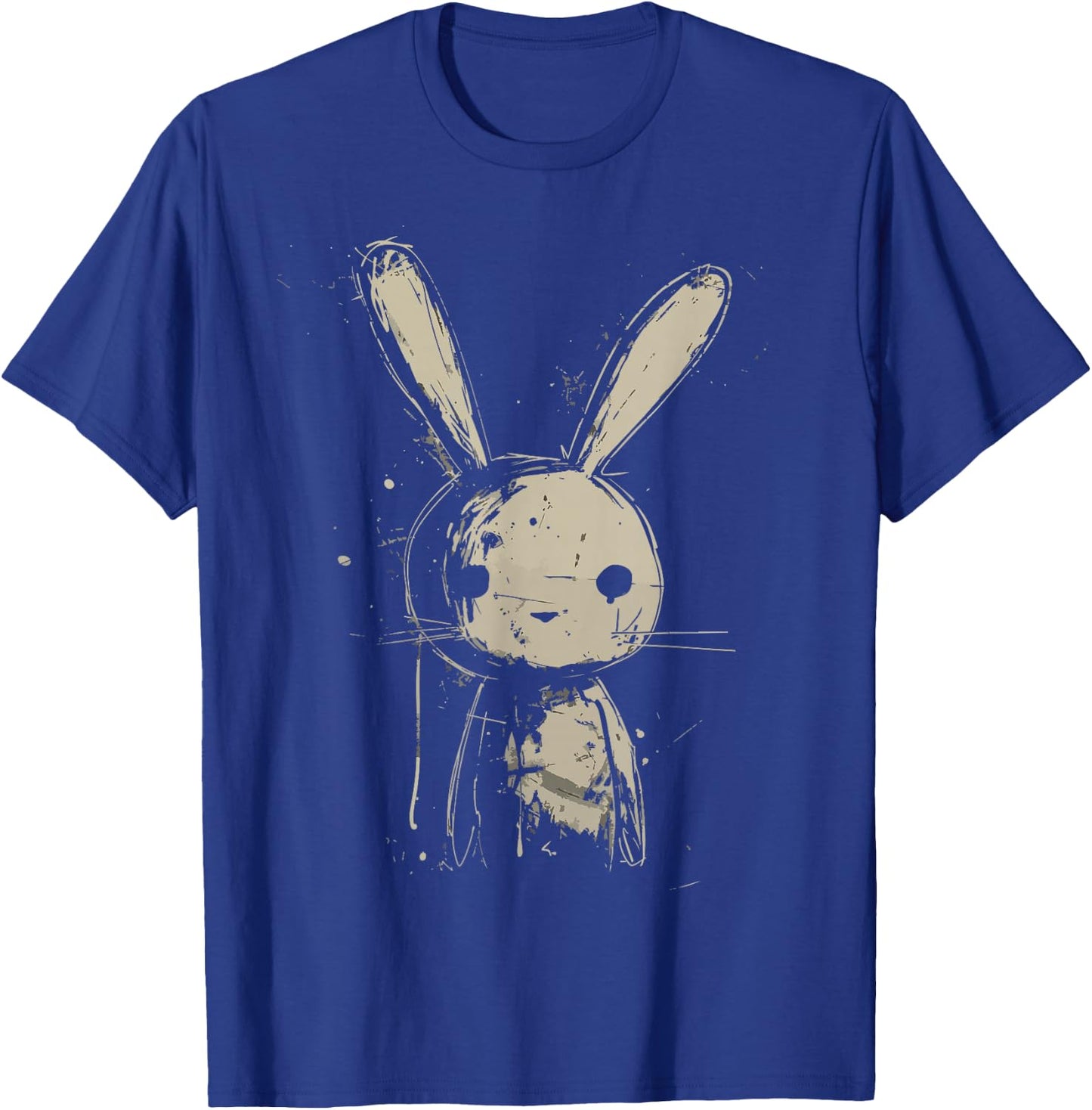 Grunge Bunny Creepy Cute Rabbit Goth Alt Scary Sad Aesthetic T-Shirt - T-Shirt | Royal