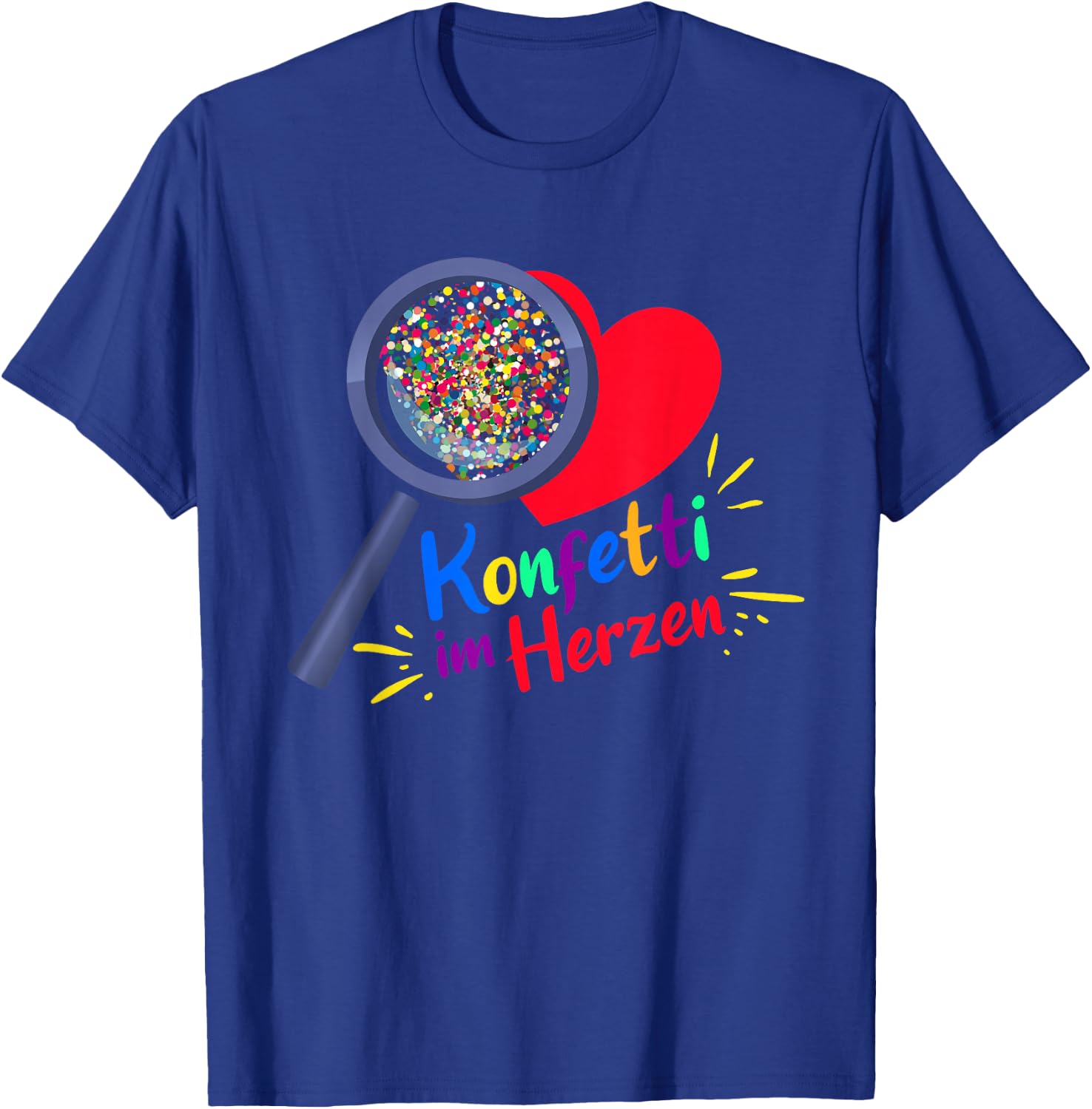 Confetti in the Heart Carnival Party Kölsch Costume , black T-Shirt - T-Shirt | Royal