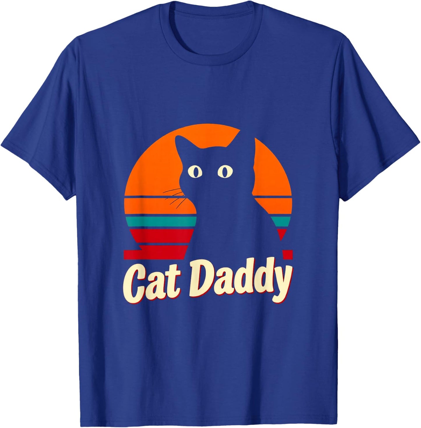 Cat Daddy Retro Cat T-Shirt - T-Shirt | Royal