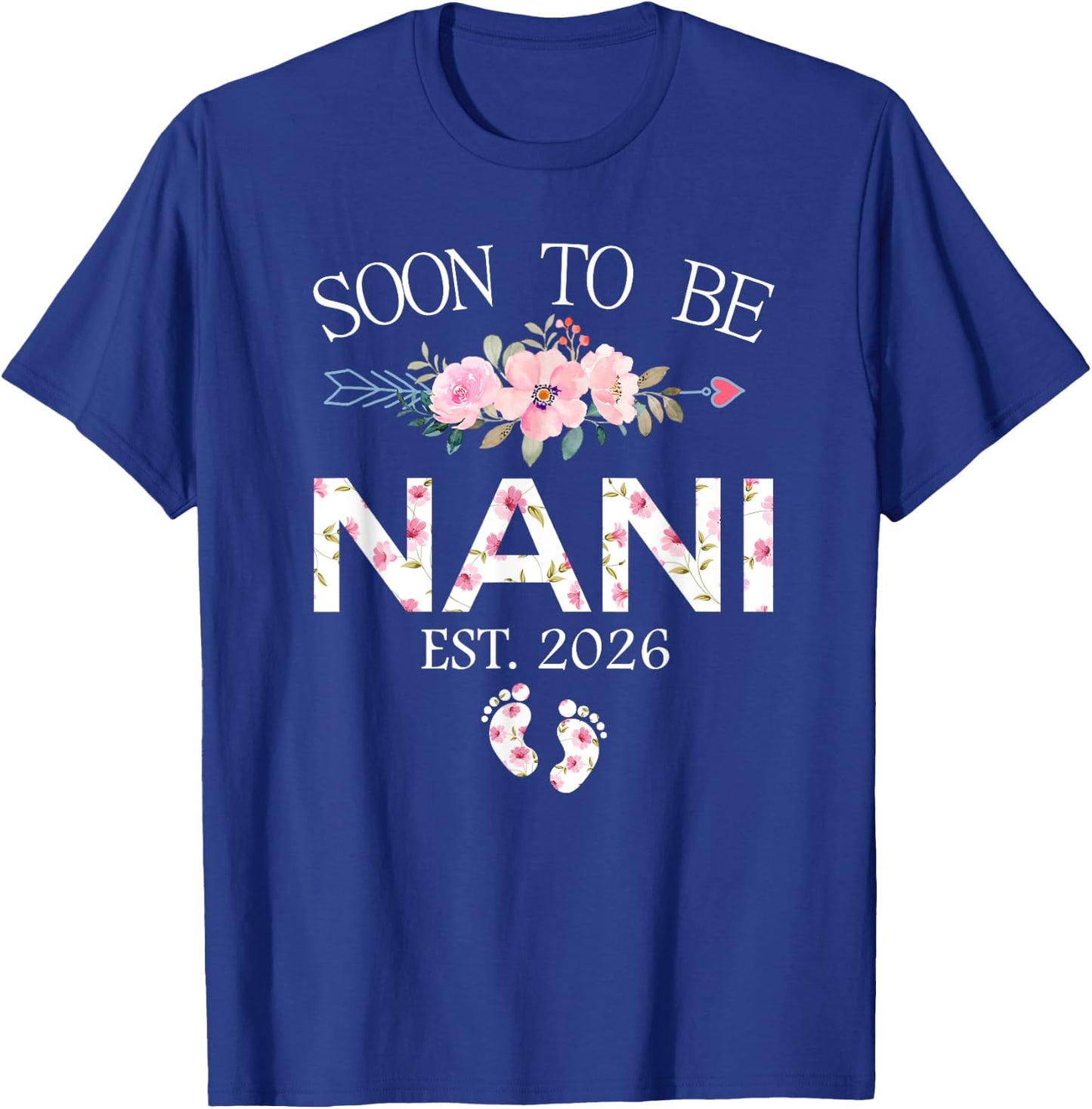 Grandma EST 2026 Soon to be Grandma Matching Family Nani T-Shirt - T-Shirt | Royal