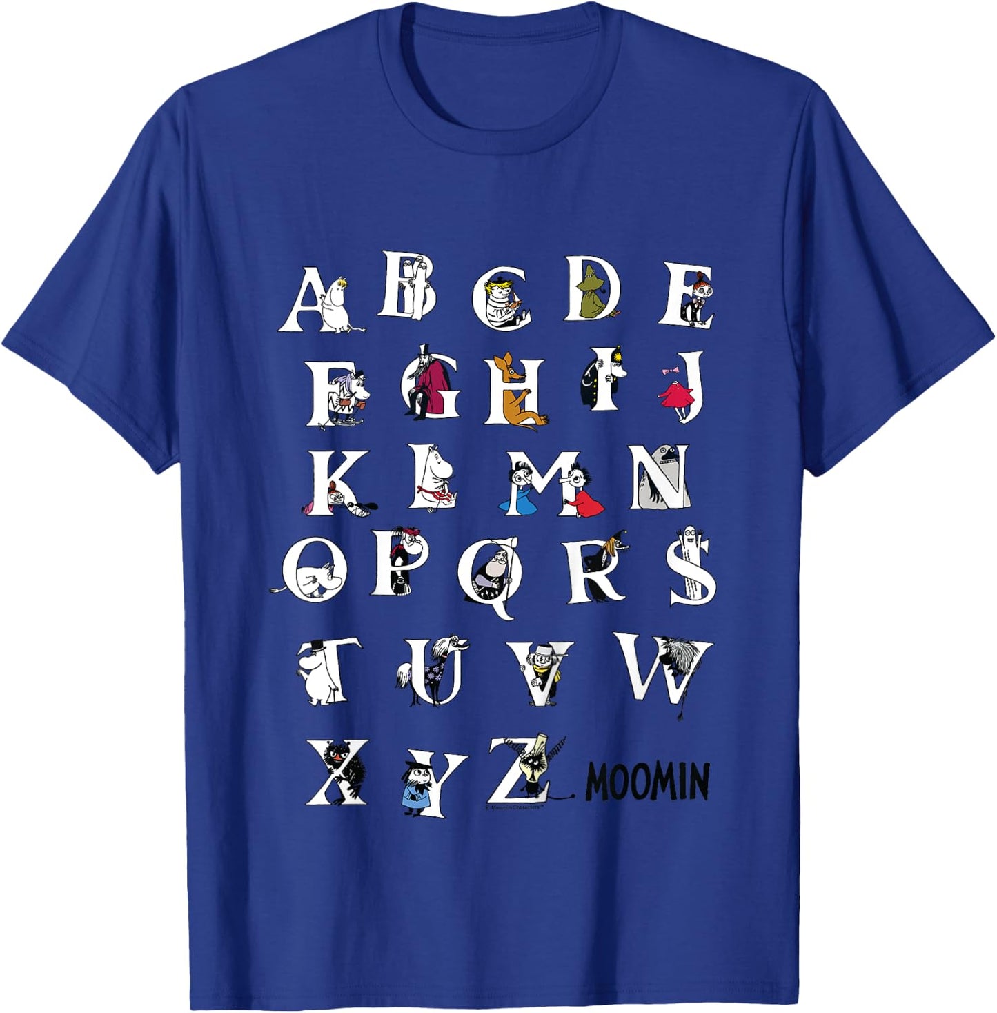 Kids Moomin Alphabet Color Kids , blue T-Shirt - T-Shirt | Royal