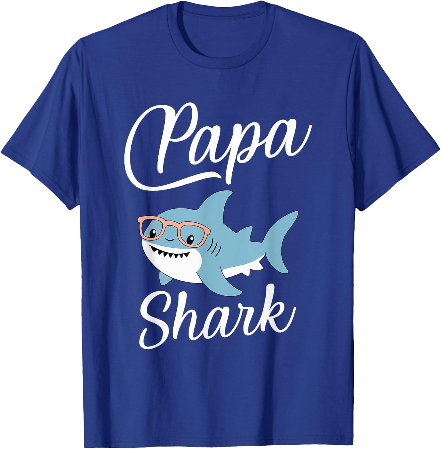 Papa Shark Funny Matching Family Grandpa T-Shirt - T-Shirt | Royal