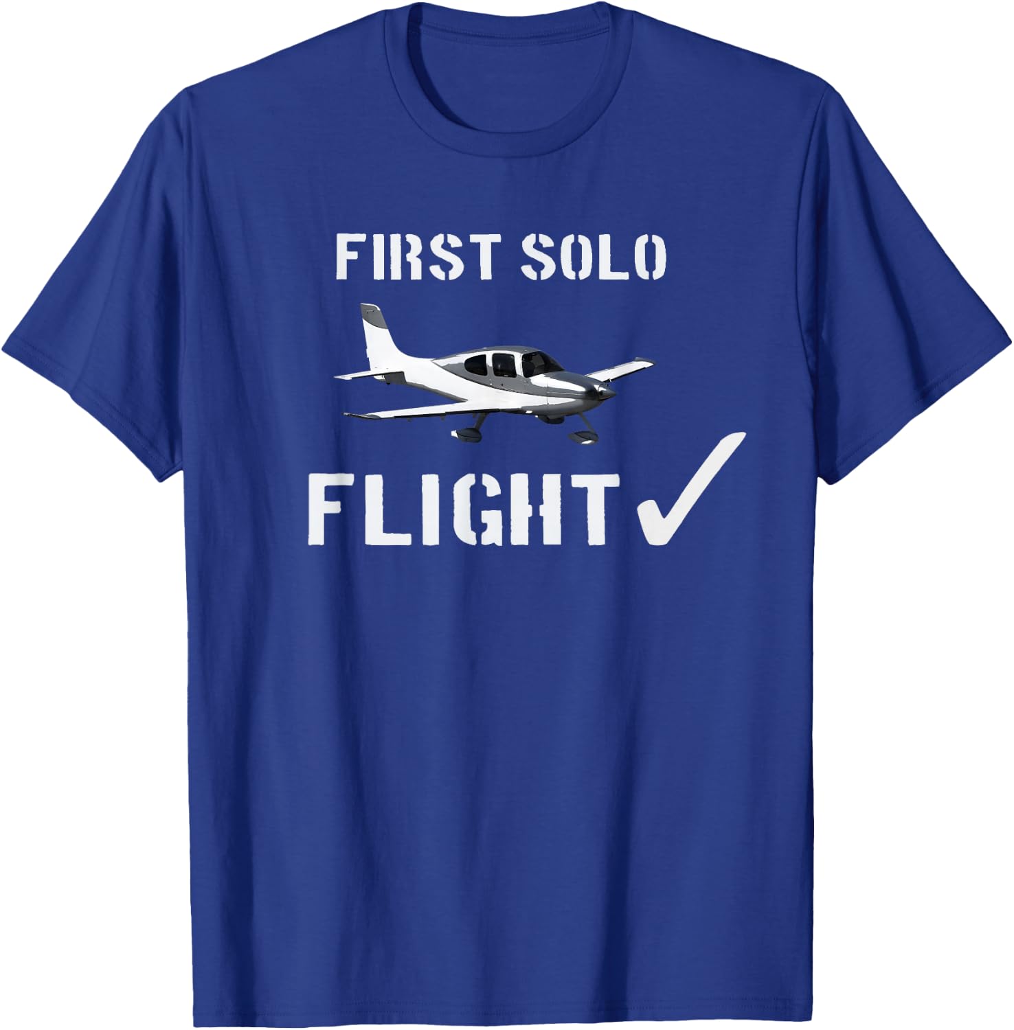 First Solo Flight T shirt New Pilot Gift T-Shirt - T-Shirt | Royal