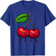 Cute Cherry Graphic Women Kids Red Cherries Print T-Shirt - T-Shirt | Royal