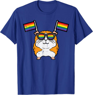 Gay Guinea Pig Rainbow Flag LGBT Pride Month Men Women Kids T-Shirt - T-Shirt | Royal