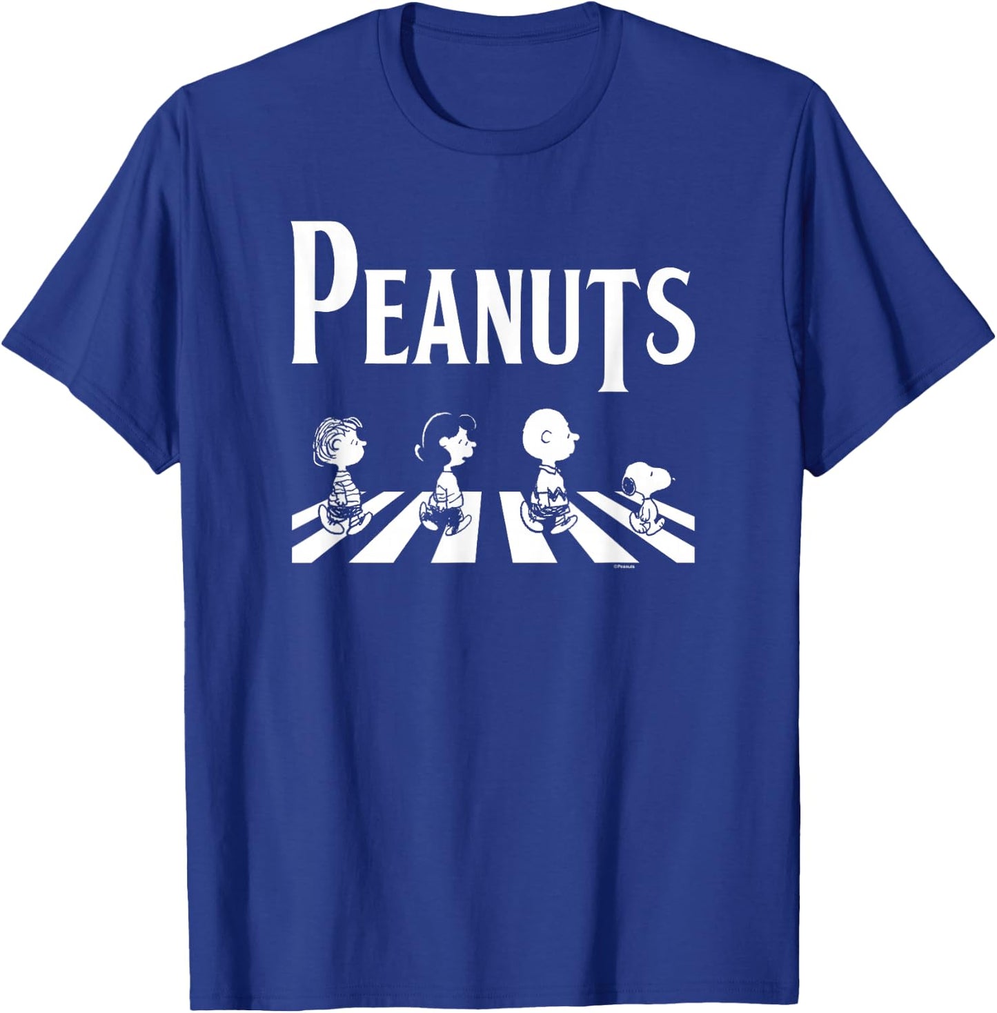 Peanuts - Crossing Road , black T-Shirt - T-Shirt | Royal