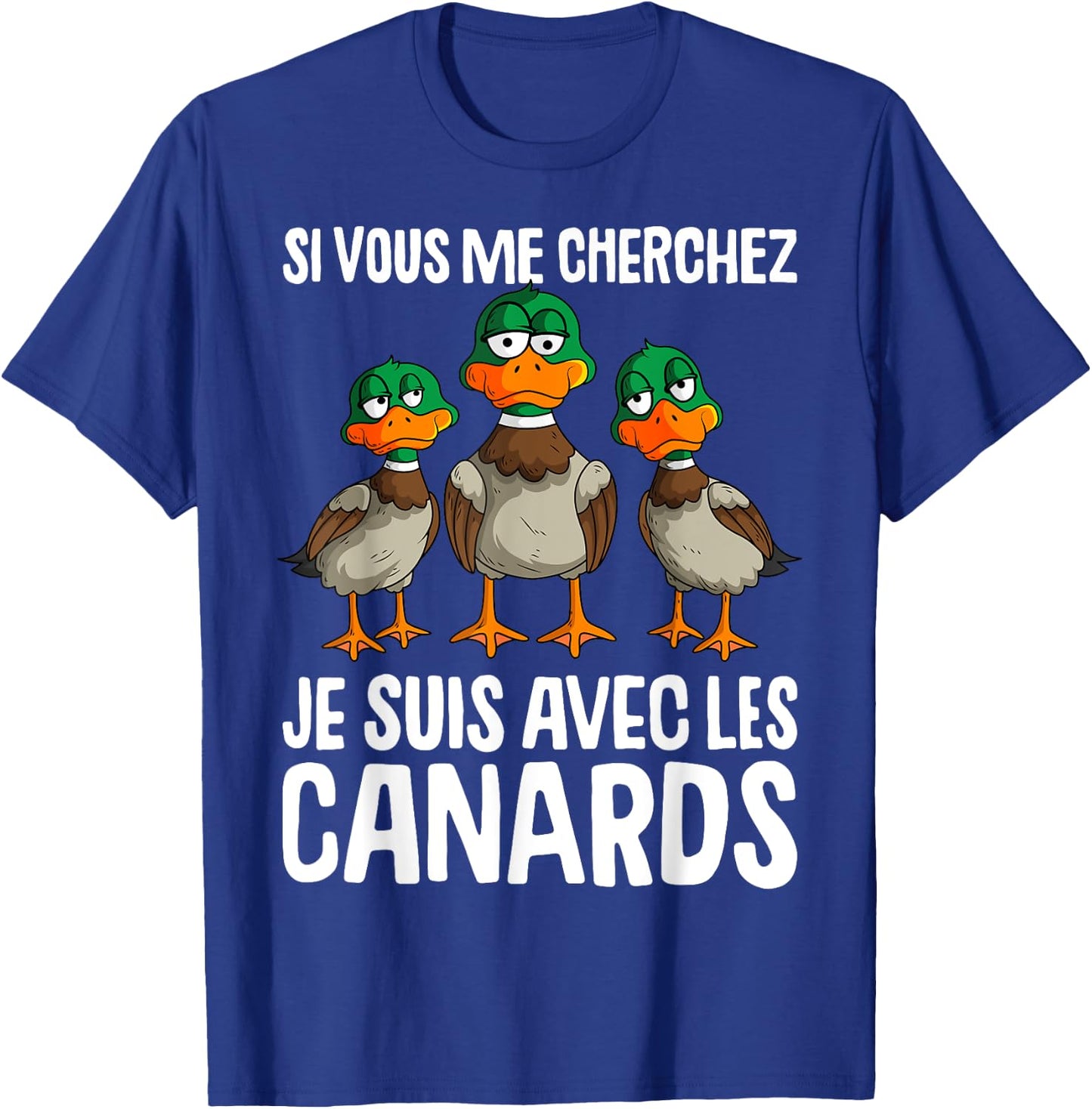 Duck Man Woman , Black T-Shirt - T-Shirt | Royal