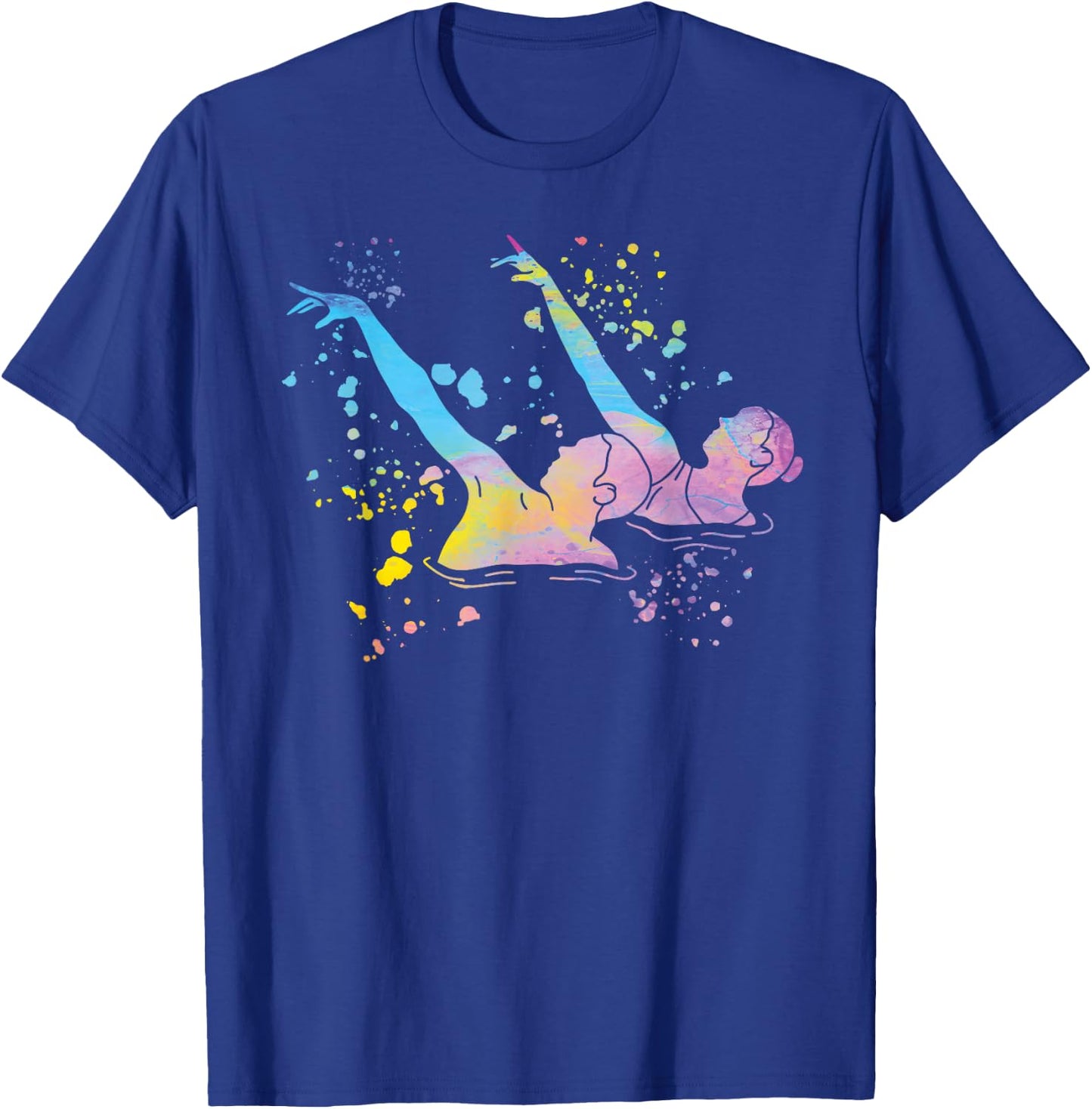Colorsplash Team Artistic Swim , Black, S T-Shirt - T-Shirt | Royal