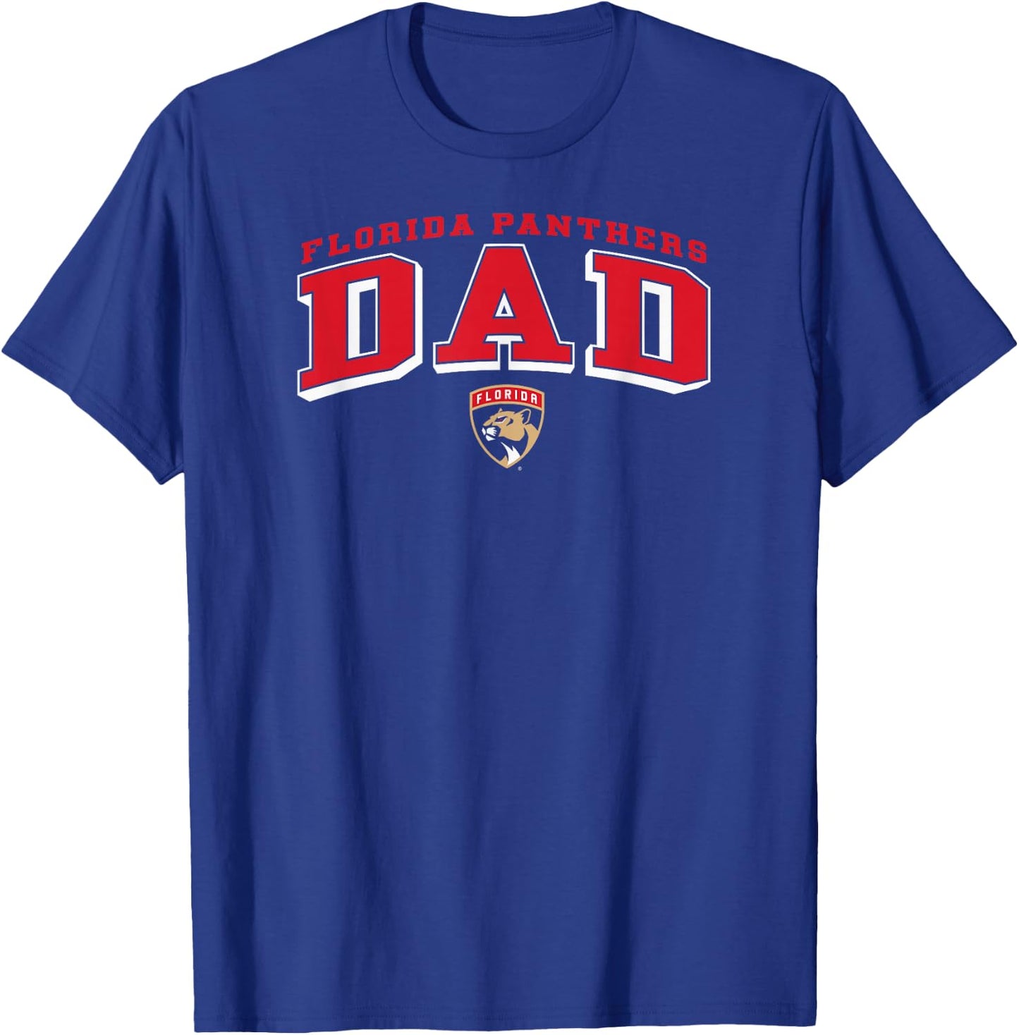 Florida Panthers Dad Arch Navy NHL Officially Licensed T-Shirt - T-Shirt | Royal
