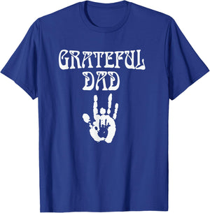 Dad Retro Distressed Grateful Dad Funny T-Shirt - T-Shirt | Royal