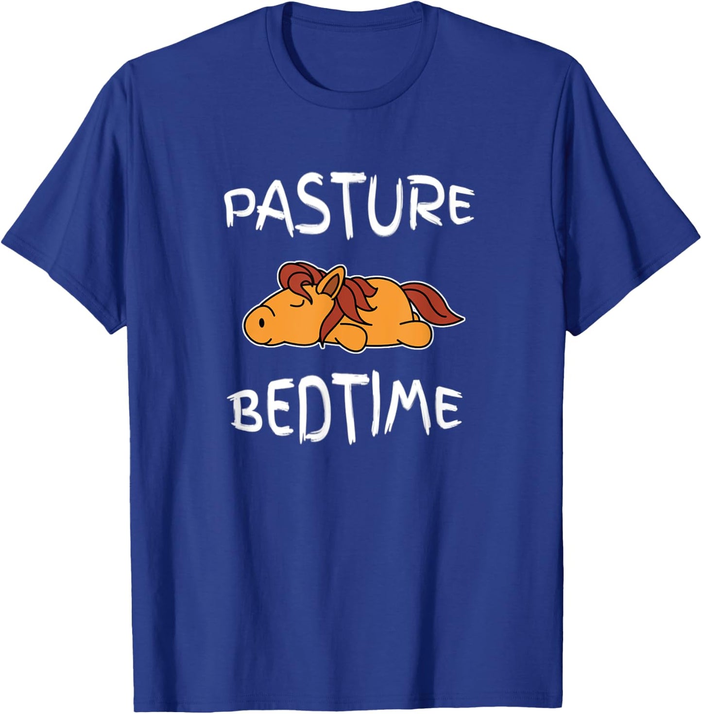 Horse Equestrian Pasture Bedtime Farmer Pajama for Bedtime T-Shirt - T-Shirt | Royal
