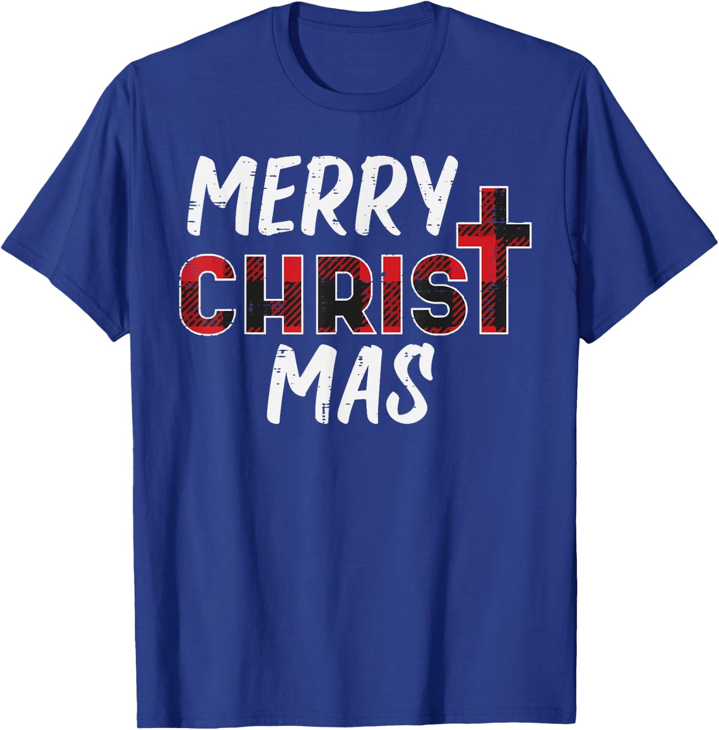 Merry Christ Mas Christian Jesus Christmas Xmas T-Shirt - T-Shirt | Royal