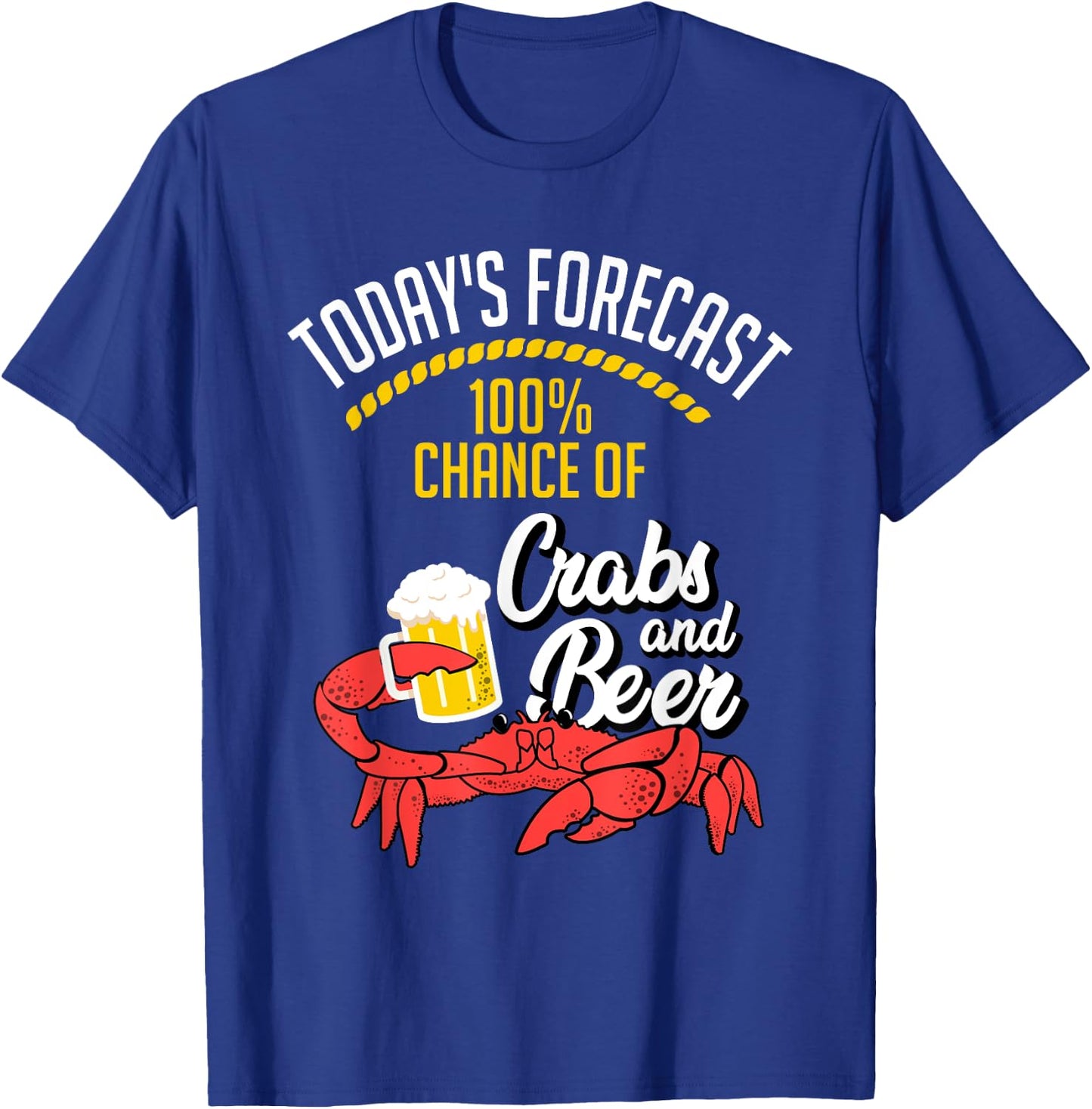 Crabs and Beer Chesapeake Blue Crab Shirt Crabbing Men Women T-Shirt - T-Shirt | Royal