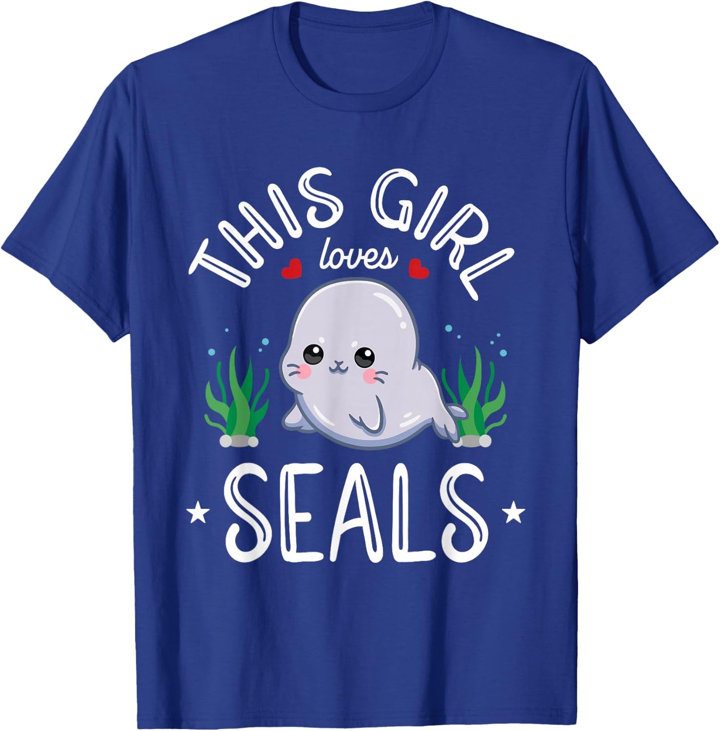 This Girl Loves Seals Cute Kawaii Seal Lover Girls Teens T-Shirt - T-Shirt | Royal