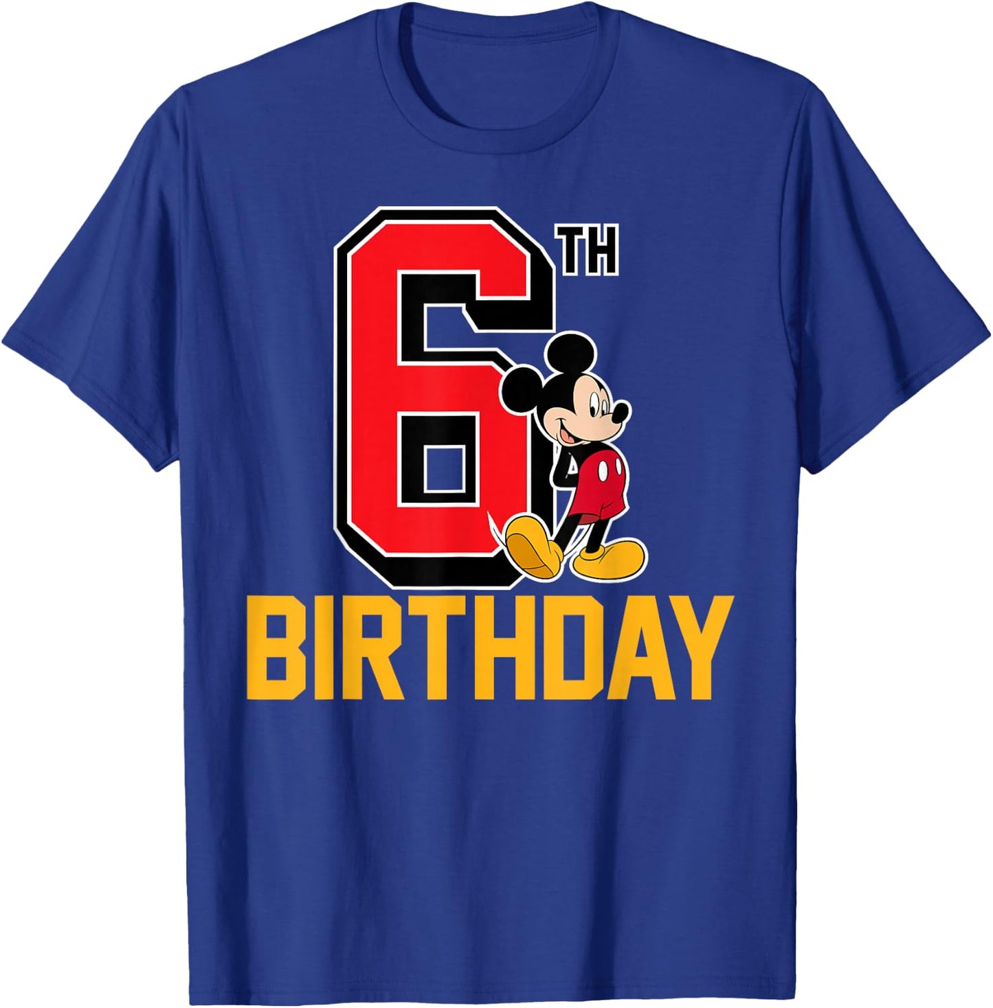 Disney - Mickey Mouse My 6th Birthday T-Shirt - T-Shirt | Royal
