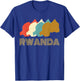 Vintage Rwanda , I Love Rwanda Map Shirt T-Shirt - T-Shirt | Royal