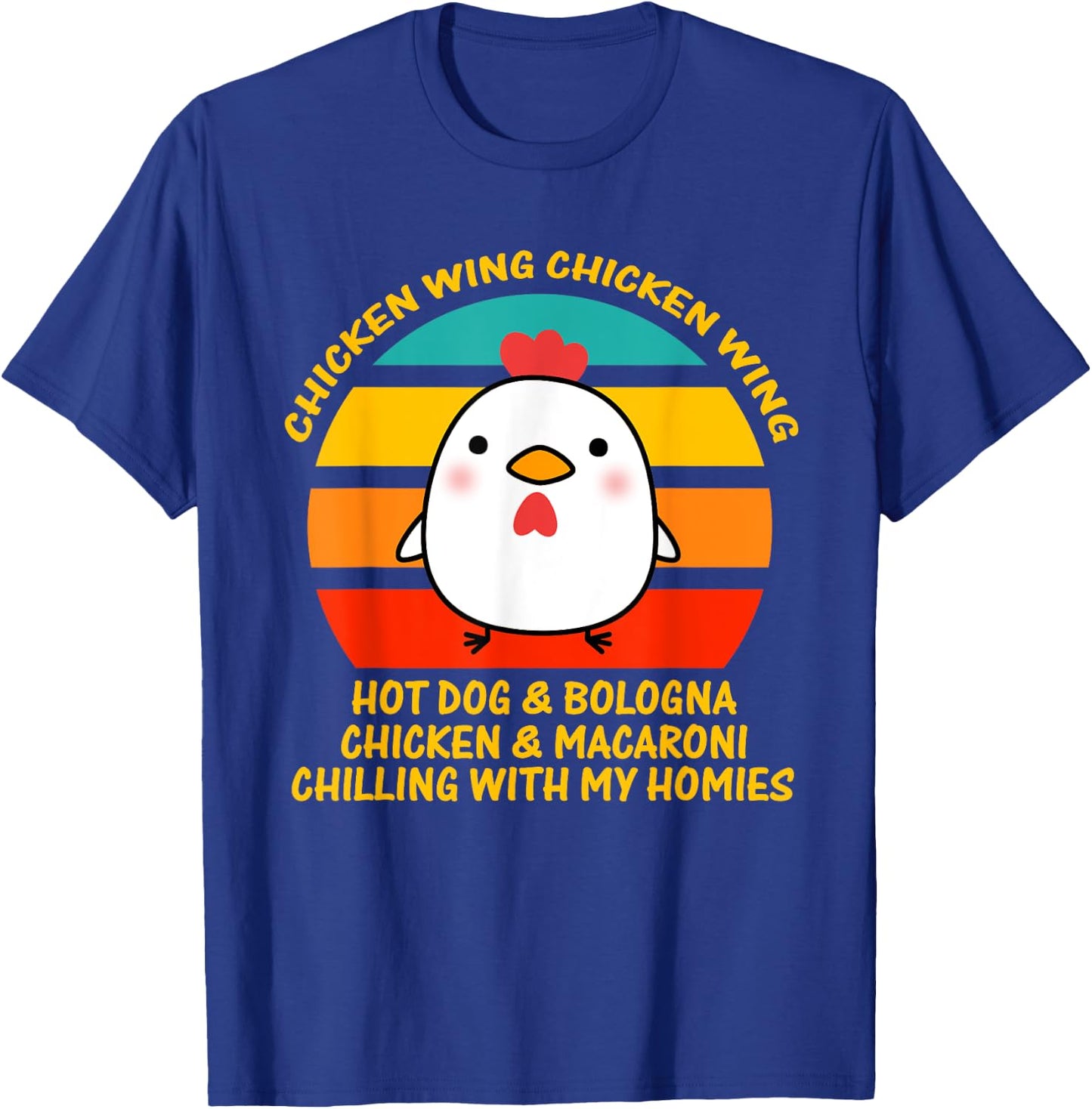 Chicken Wing Chicken Wing Hot Dog and Bologna Kids Toddlers T-Shirt - T-Shirt | Royal
