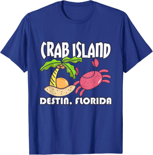 Crab Islands Destin, Florida Sandbar Souvenirs, Destin Beach T-Shirt - T-Shirt | Royal