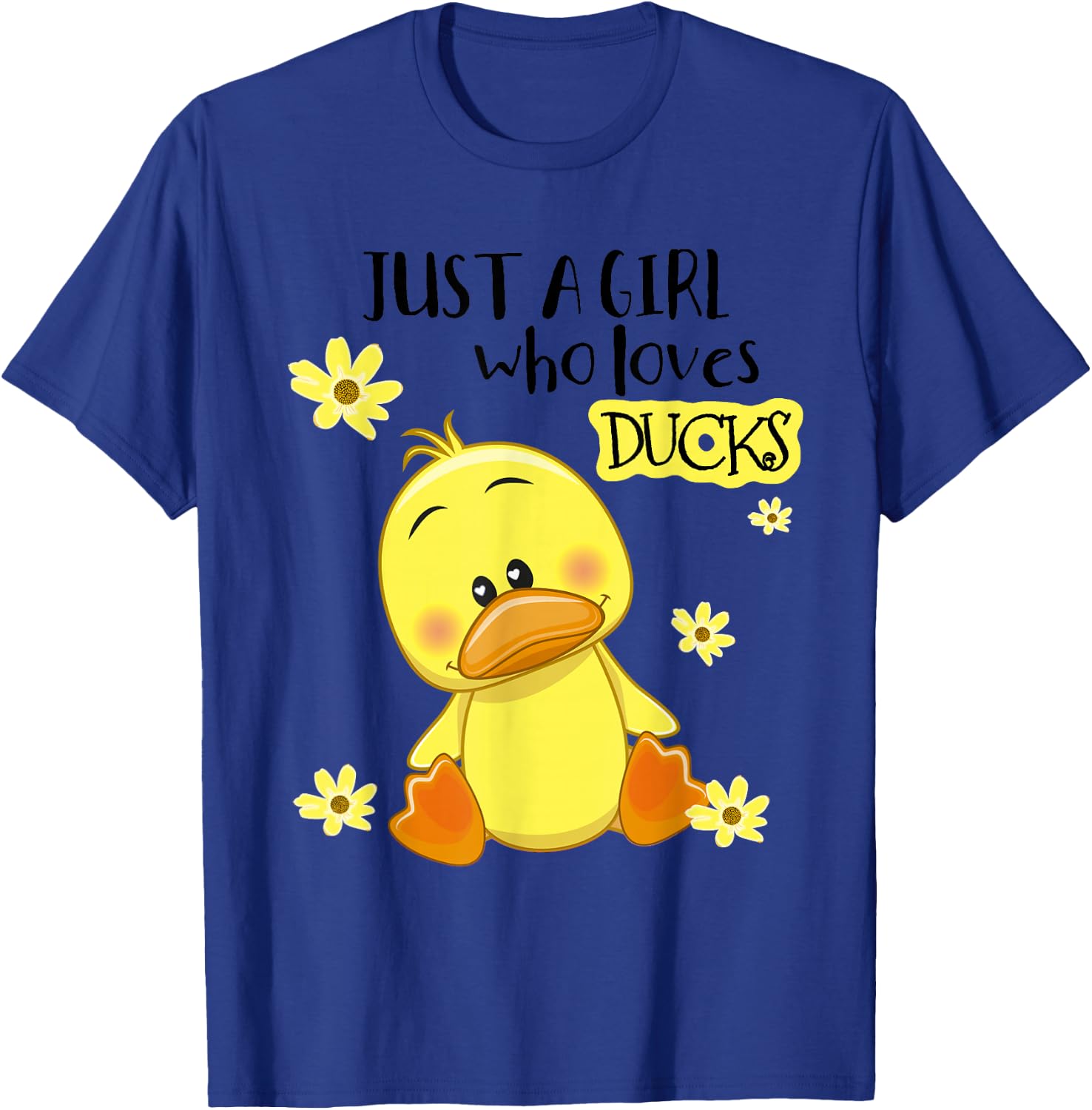 Just a Girl Who Loves Ducks: Duck Lover Girl Kids T-Shirt - T-Shirt | Royal