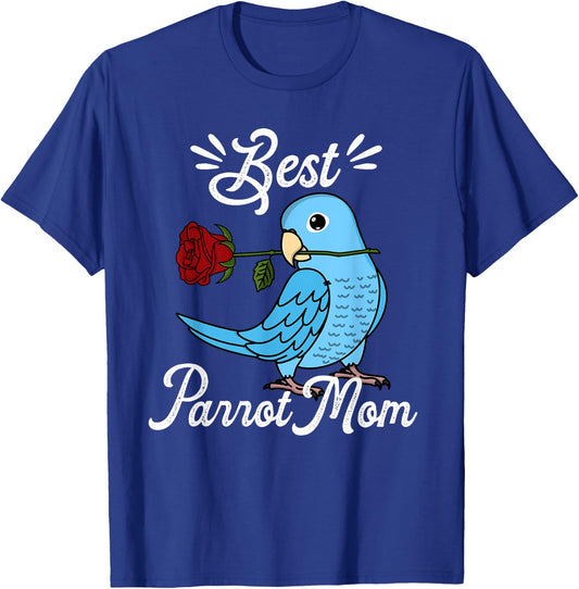 Best Parrot Mom I Blue Parrotlet T-Shirt - T-Shirt | Royal