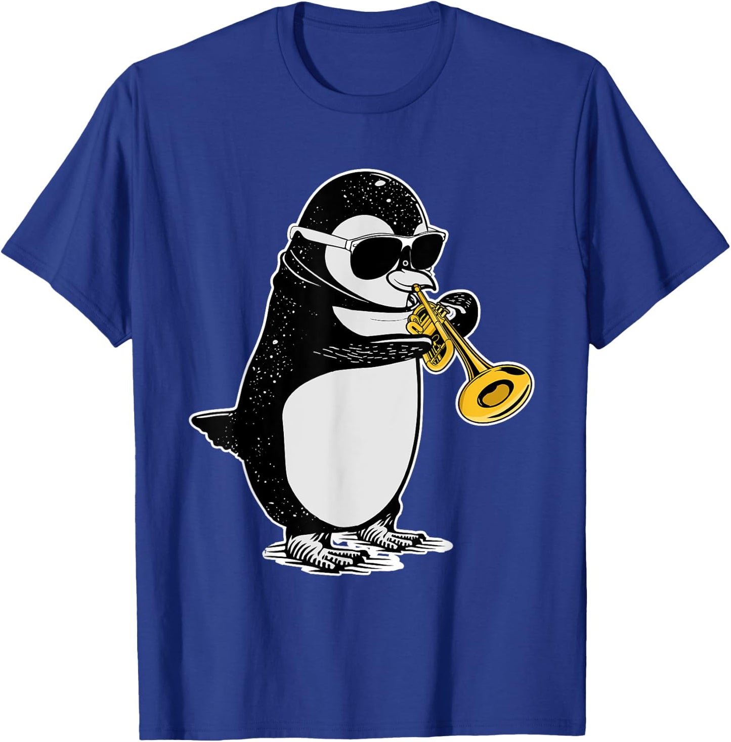 Trumpet Player Penguin Lover Kids Musician Trumpet T-Shirt - T-Shirt | Royal