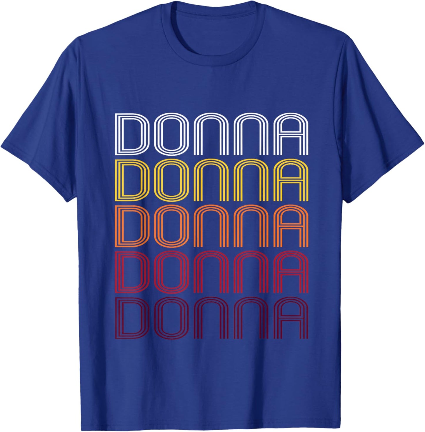 Donna Retro Wordmark Pattern - Vintage Style T-Shirt - T-Shirt | Royal