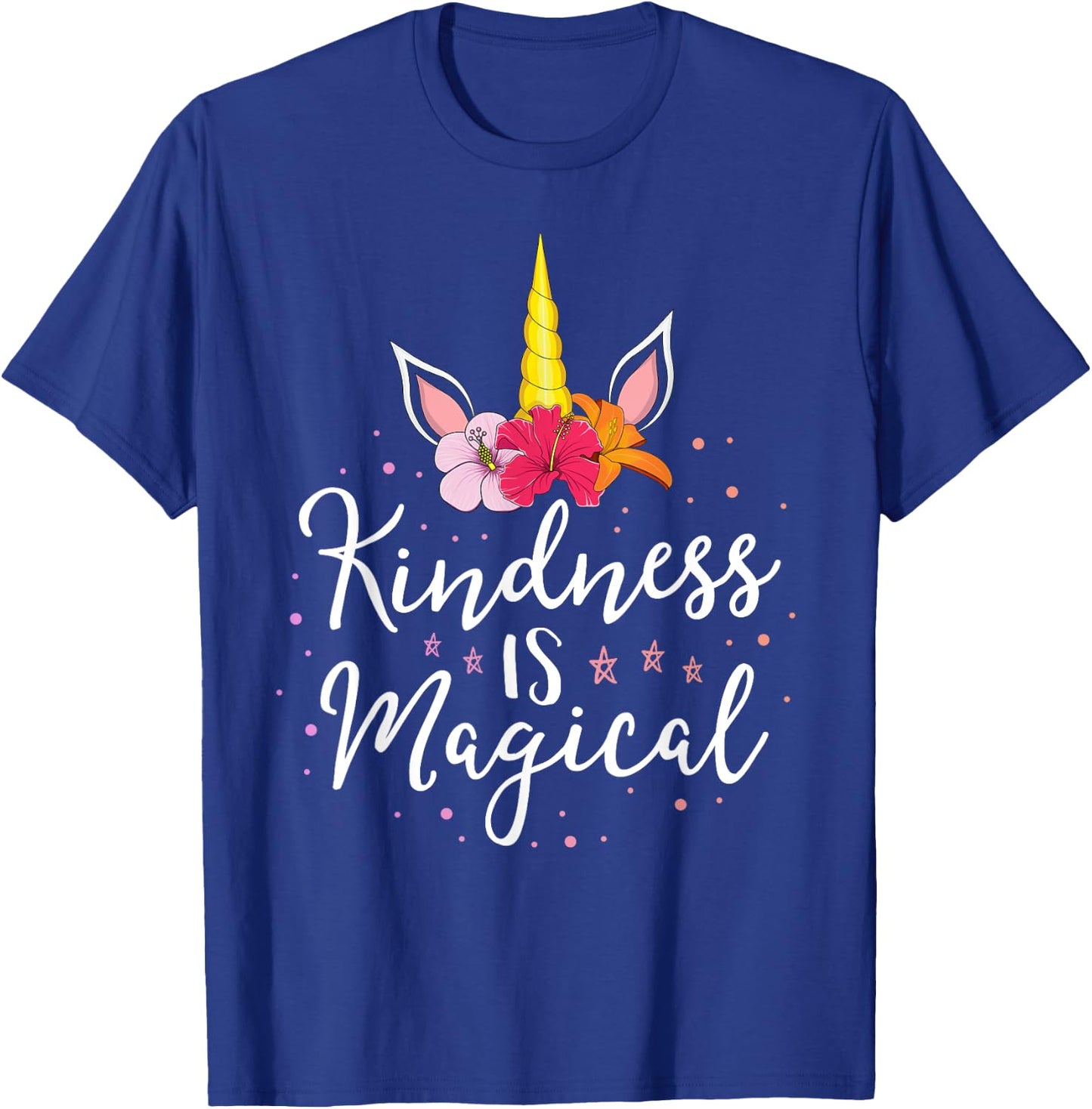 Kindness Is Magical Teacher Kind Anti Bullying Unicorn T-Shirt - T-Shirt | Royal