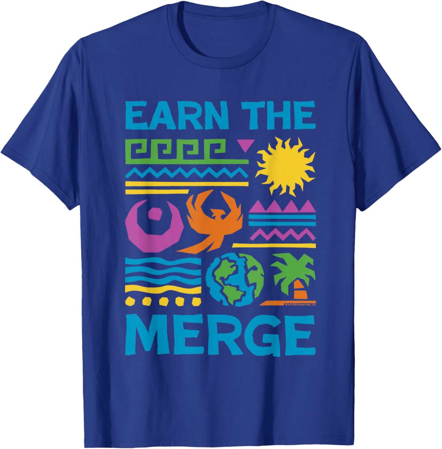 Survivor Earn The Merge Officially Licensed T-Shirt - T-Shirt | Royal