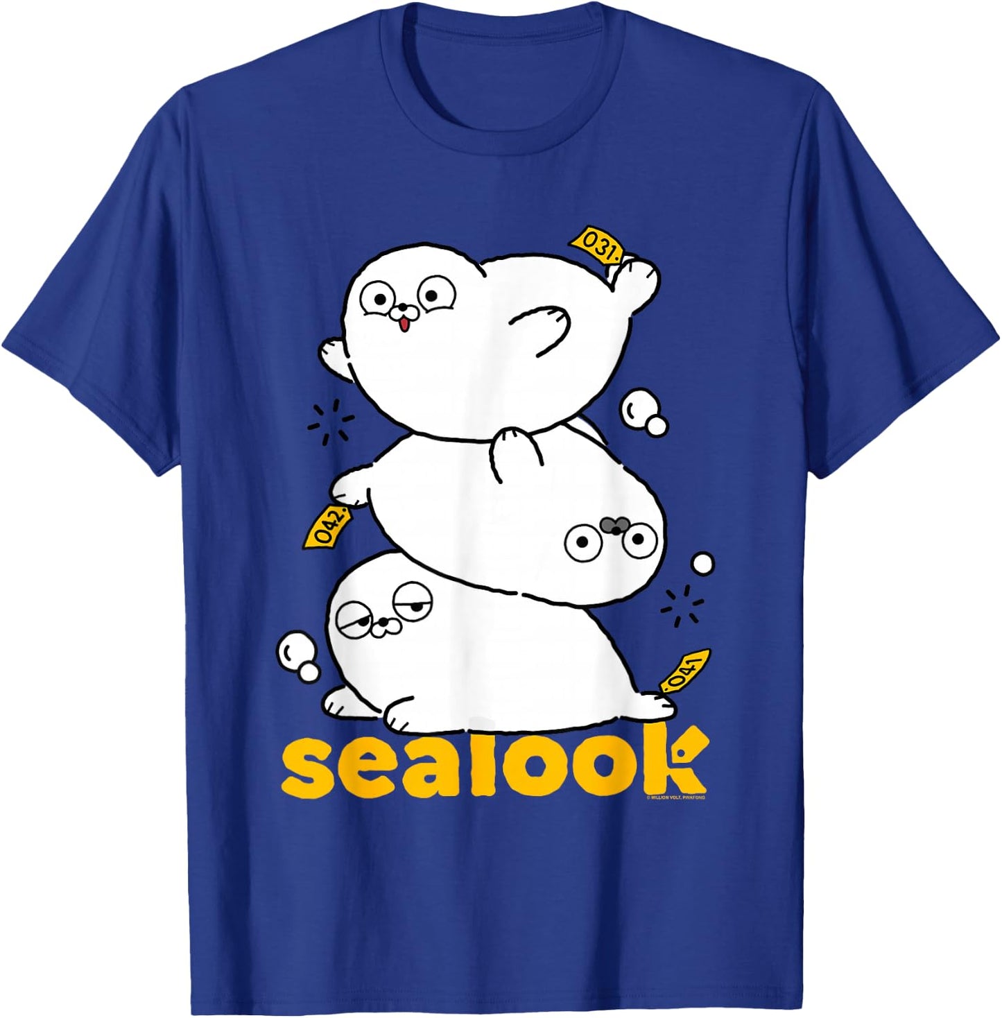 Sealook Stacked Seals T-Shirt - T-Shirt | Royal