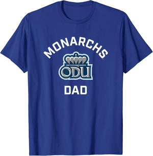 Campus Lab Old Dominion University ODU Monarchs Arched Dad - Blue, Small, Short Sleeve, , Classic Fit, 100% Polyester, -Adults/Kids, College-Team-Logo T-Shirt - T-Shirt | Royal