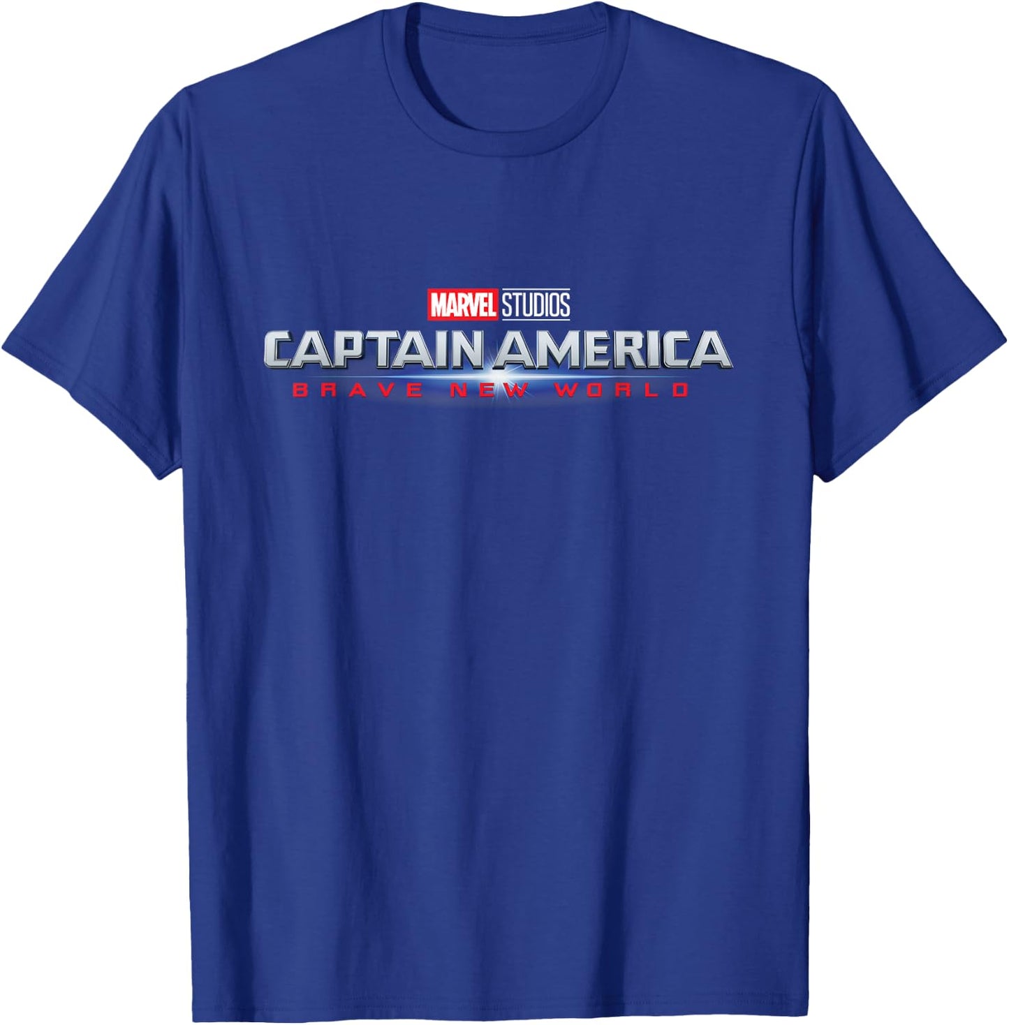 Marvel Studios Captain America: Brave New World Movie Logo T-Shirt - T-Shirt | Royal