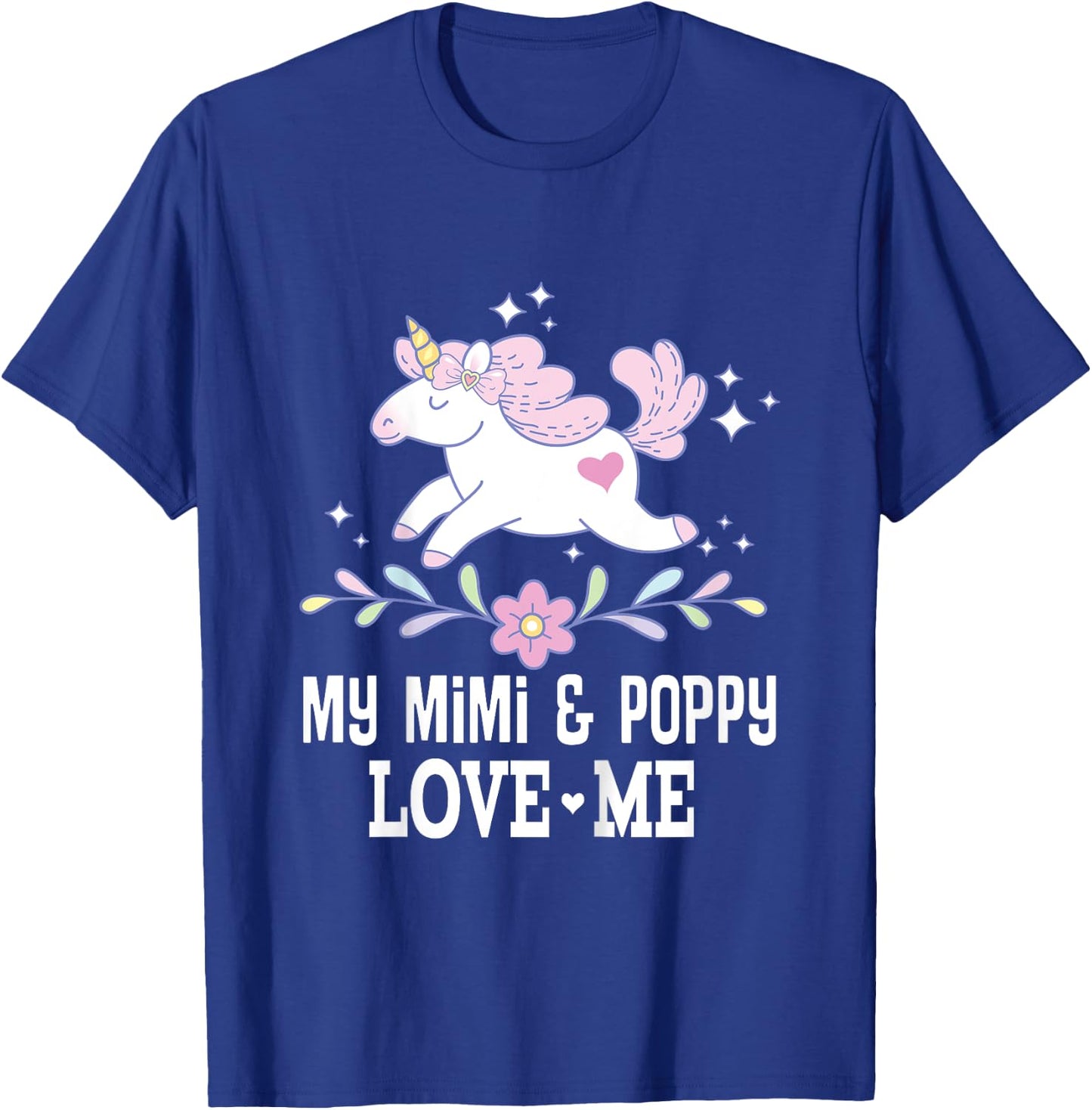 My Mimi and Poppy Love Me Grandchild Unicorn T-Shirt - T-Shirt | Royal