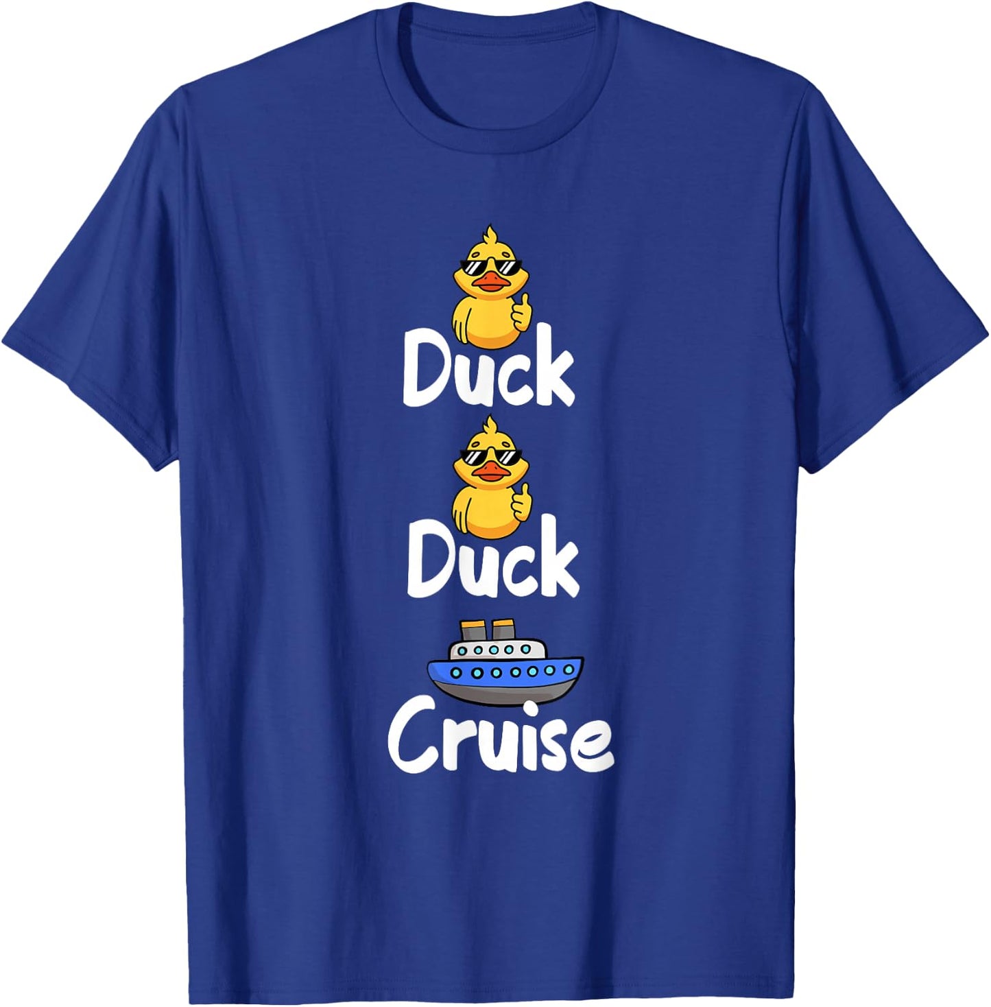 Duck Duck Cruise Family Vacation Matching Cruising Ducks T-Shirt - T-Shirt | Royal