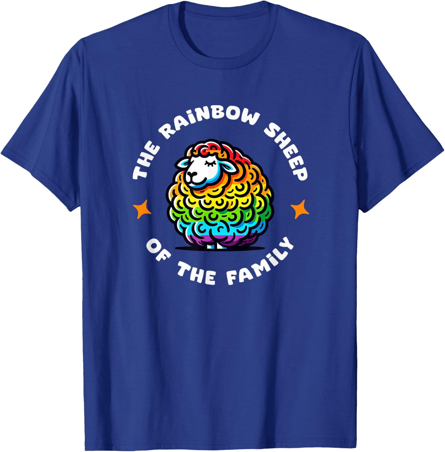 Rainbow Sheep of the Family 2024 Gay Pride Allies LGBTQ+ T-Shirt - T-Shirt | Royal