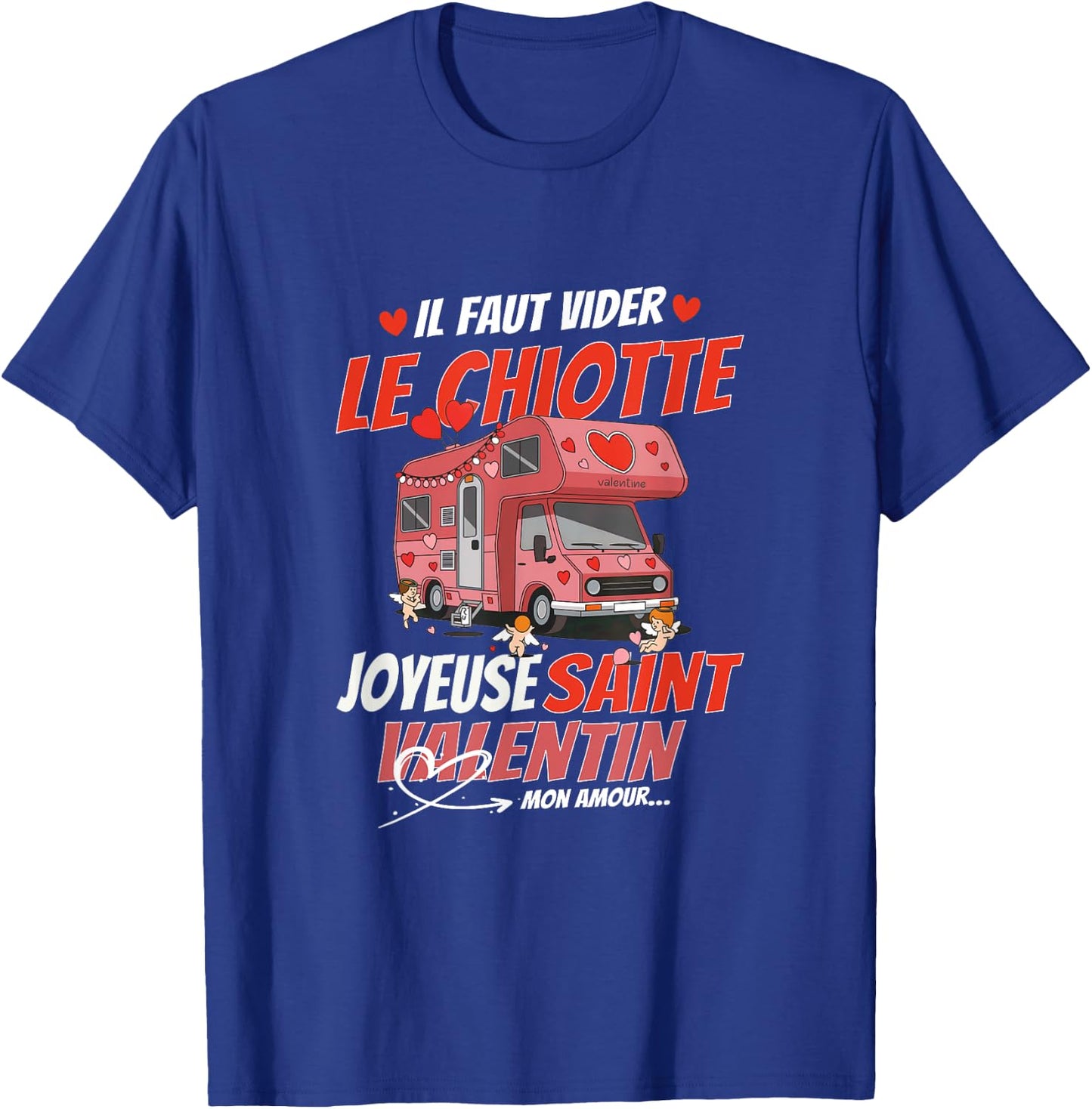 Camping Car Couple Lovers Humour Party Valentine's Day , Black, S T-Shirt - T-Shirt | Royal