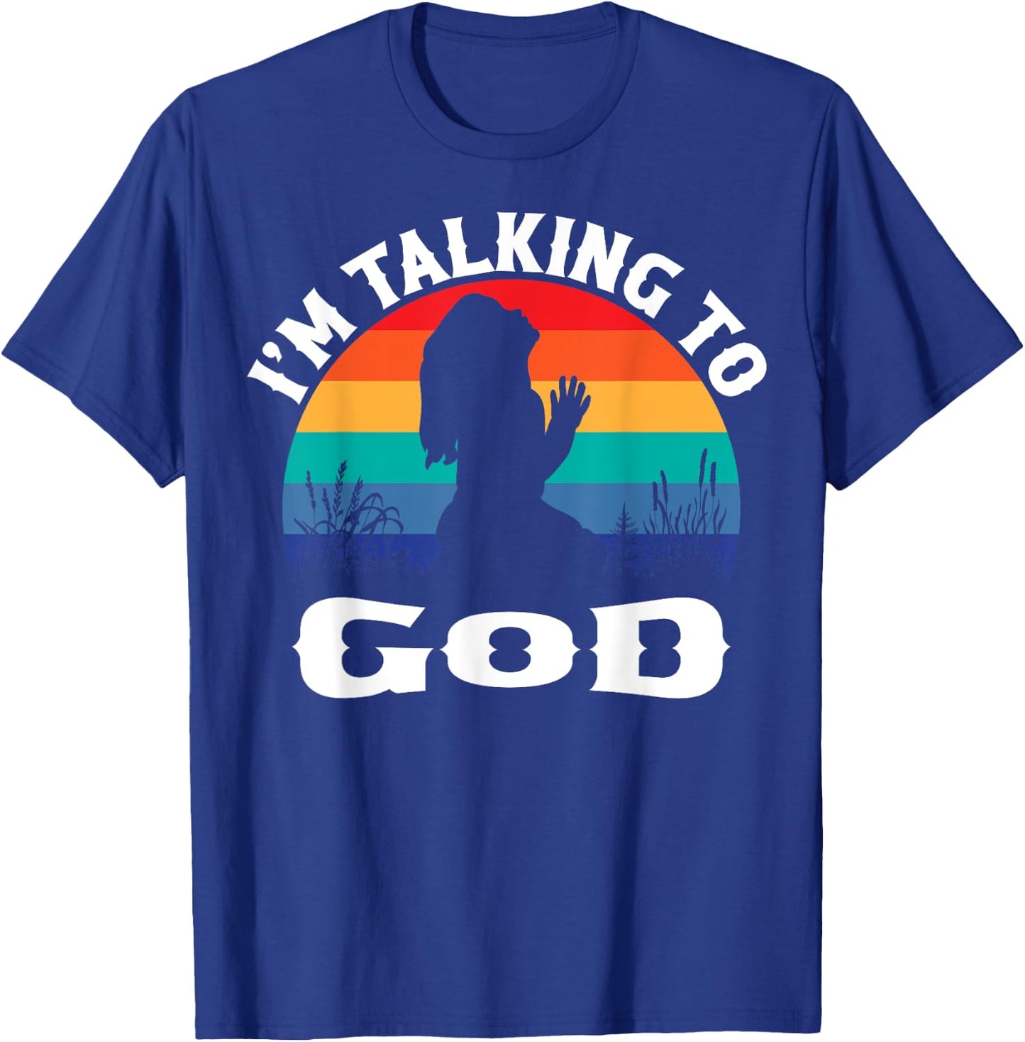 I Speak to God Retro T-Shirt - T-Shirt | Royal