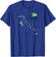 Bahamas, The Islands of, Map T-Shirt - T-Shirt | Royal