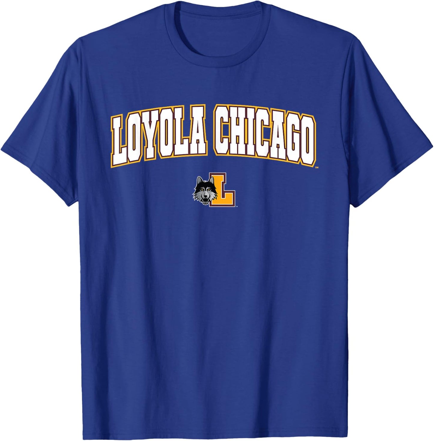 Loyola University Chicago Ramblers Arch Logo T-Shirt - T-Shirt | Royal