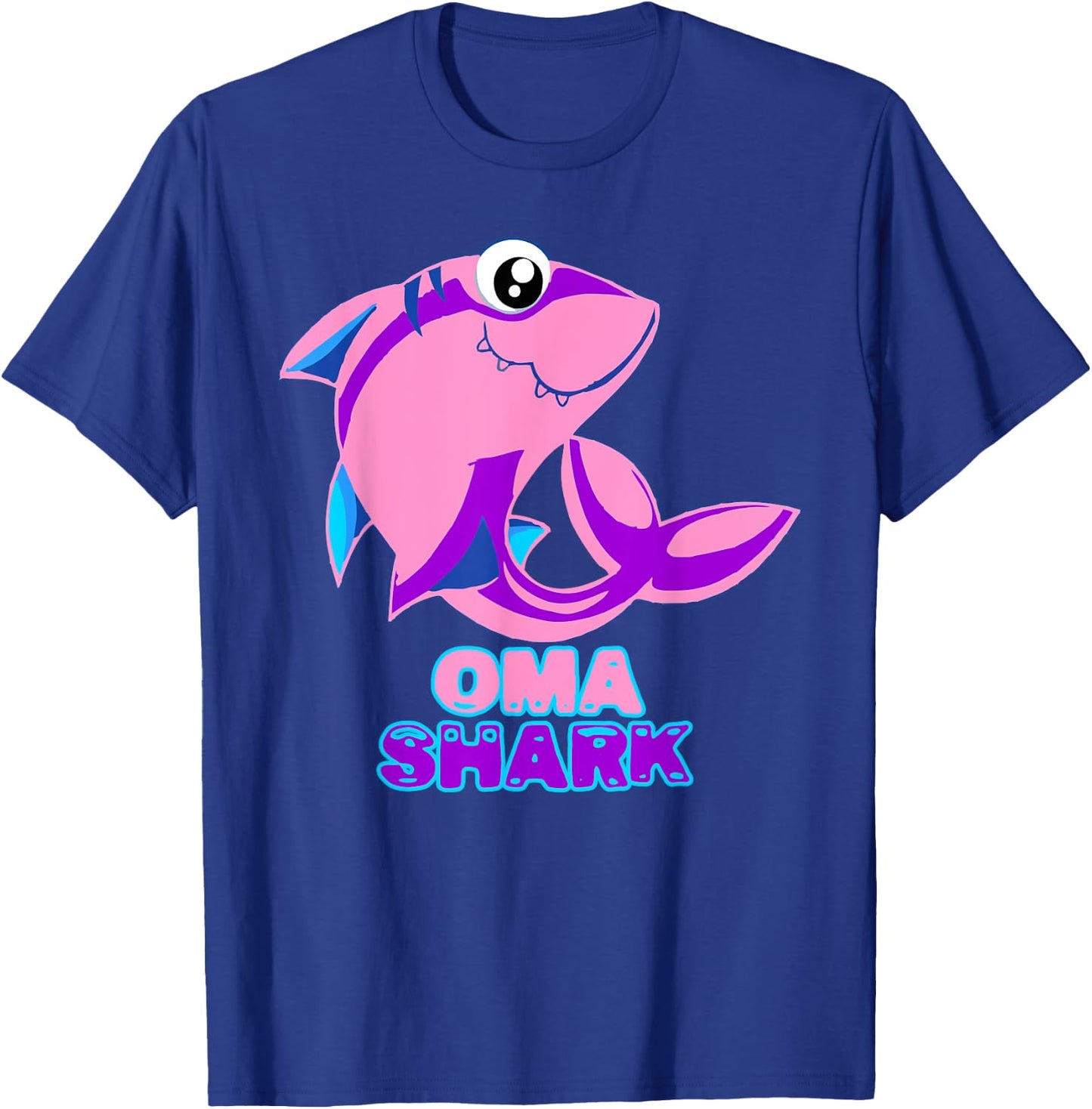 Oma Shark Funny Granny Shark Lover Gift T-Shirt - T-Shirt | Royal
