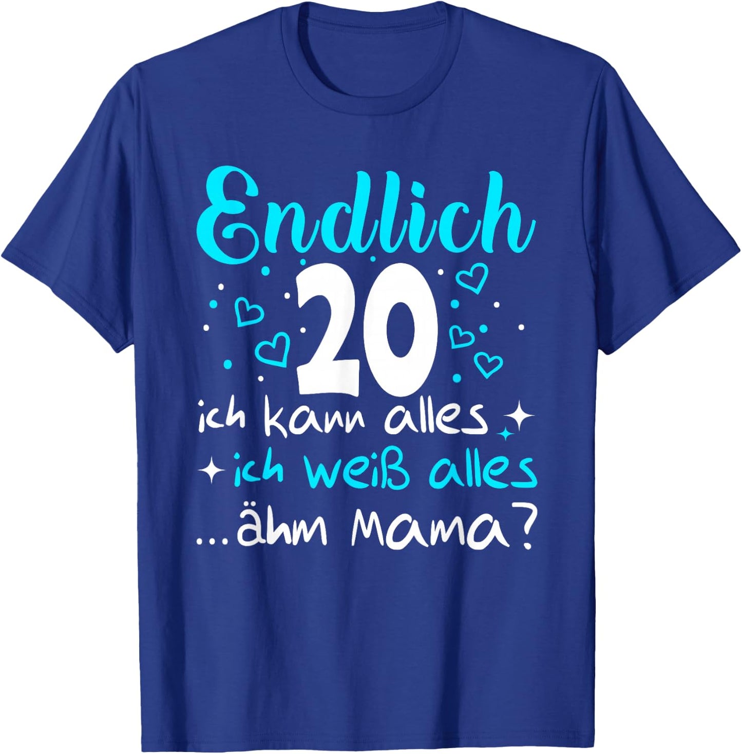 20th Birthday Girl Woman Daughter Finally 20 Years Women's , black T-Shirt - T-Shirt | Royal